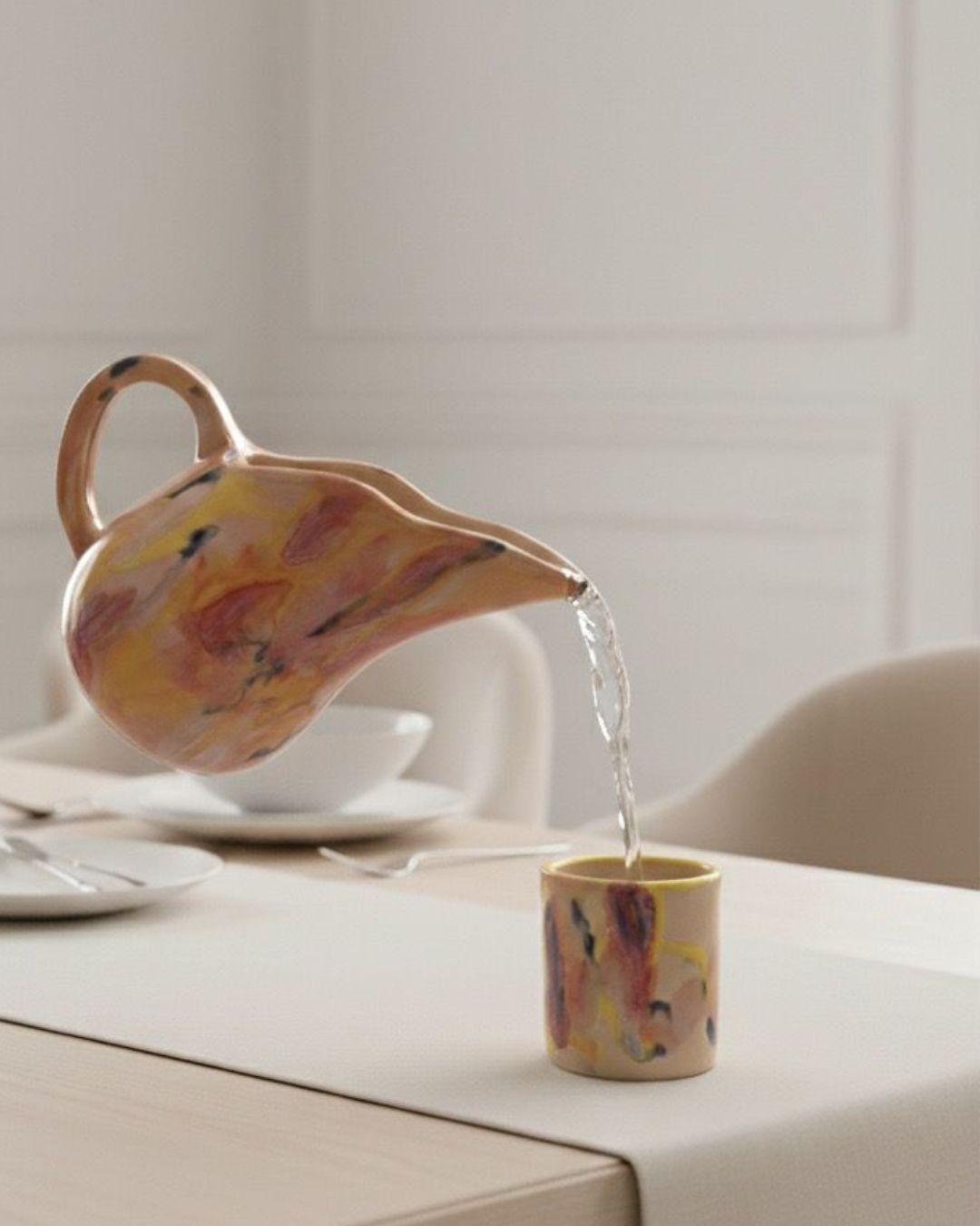 SET JARRA AVE CON 2 VASOS