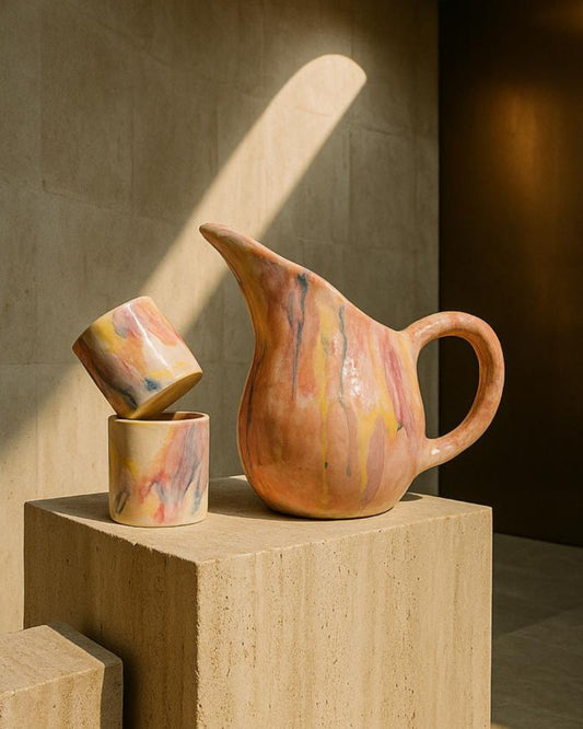 SET JARRA AVE CON 2 VASOS