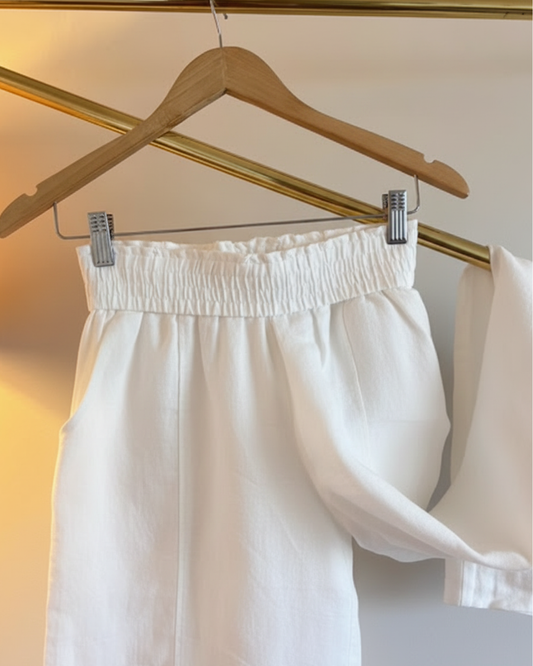 PANTALÓN LINO BLANCO