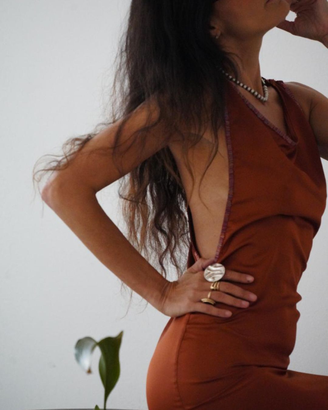 VESTIDO CANELA  LARGO